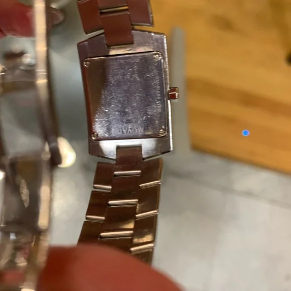 Movado Men's Eliro Rectangle Black Dial Stainless Steel Bracelet Watch 0… - Picture 2 of 10